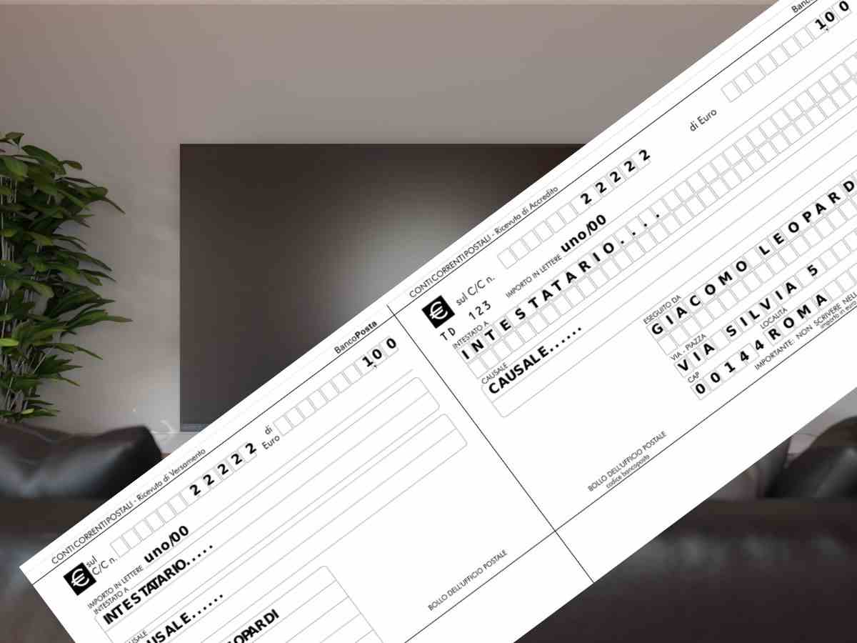 televisore e bollettino