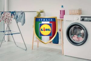 angolo lavanderia in casa e logo lidl